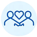 Meaningful caregiver and client connection icon
