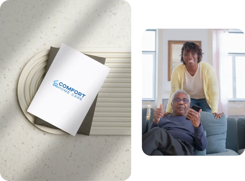 comfort-home-care-branded-stationery-senior-support | Comfort Home Care Comfort Home Care Branding and In-Home Senior Support